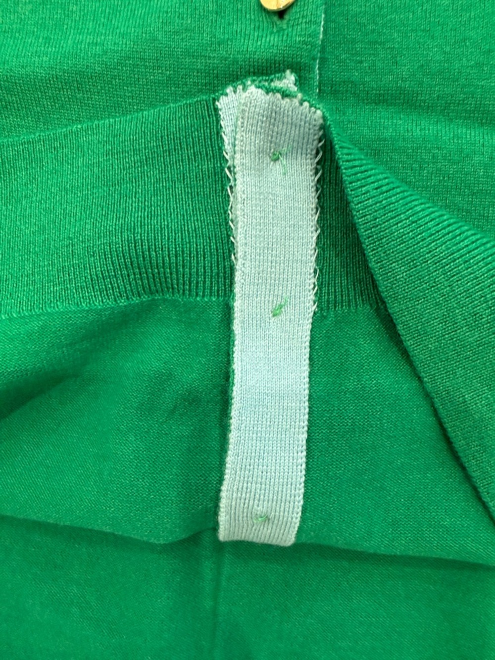 Banana Republic Extra Fine Merino Green Crewneck Button-Front Women's Cardigan-L - Picture 6 of 9